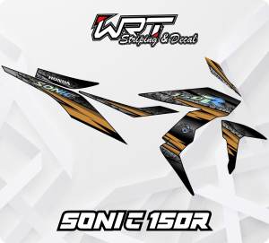 Striping Hologram Sonic 150 R - Stiker Lis Decal Motor Sonic 150 R Racing Floral