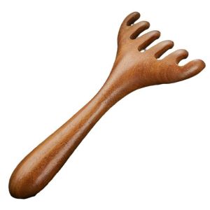 Natural Resin 6-Claw Meridian Massage Comb - Anti-Static for Gua Sha & Scalp Therapy
