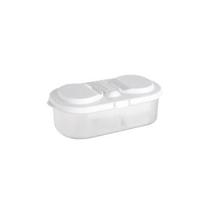 Double Compartment With Lid Durable Food Dried Fruit Sealing Jar Multifunction Plastic Storage Box Kitchen Refrigerator