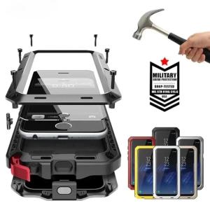 For Samsung Galaxy S25 S24 S23 S22 S21 Ultra S10 S20 Plus Note 20 10 Luxury Armor Metal Heavy Duty Protect Case Shockproof Cover