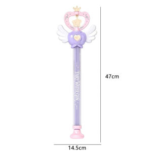 Oldlaiben Magic Water Wand Toy Fairy Rotating Pull Type Multihole Summer Beach Splash Play Mainan Air Peri