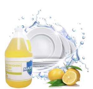 MaxSafe Premium Dishwashing Liquid with Powerful Grease Cutter- Antibac Lemon- 1 Gallon