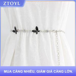 【ZTOYL】 Hợp Thời Trang Bướm Trang Trí Kim Loại Chuỗi Vành Đai Có Thể Điều Chỉnh Thanh Lịch Mỏng Cơ Thể Eo Chuỗi Ăn Mặc Áo Len Mặt Dây Chuyền Trang Trí Vành Đai Quà Tặng