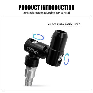 [COD/Local Seller]1pcs CNC Aluminum 360 Degree Rotating Glass Stand Mirror Bracket Free 10mm Extension Motorcycle Rearview Mirror Screw Accessories