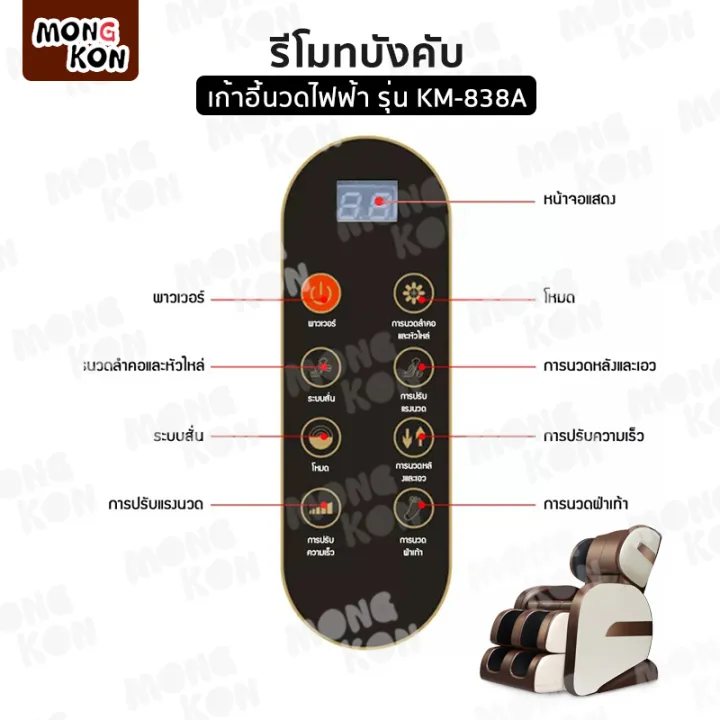 Inova เก้าอี้นวด เก้าอี้นวดไฟฟ้า เก้าอี้นวดมัลติฟังก์ชั่น เก้าอี้นวดอัตโนมัติ Massage chair เก้าอี้สุขภาพ ลูกกลิ้งนวดถุงลม ปรับตำแหน่งการนวด ลดความเครียด ลดอาการปวดเมื่อย