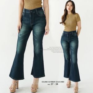 Celana Cutbray Jeans Terkini - Celana Cutbay Jeans Wanita - Celana Panjang Wanita Cutbray Jeans