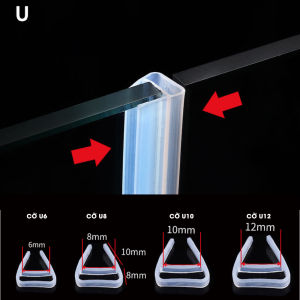 Gioăng Silicone H/F/U cửa kính dài 1 mét chống va chạm Cửa Kính cường lực Nhà Tắm Cửa Ban Công Văn Phòng Cửa Sổ Niêm Phong cản gió tòa nhà