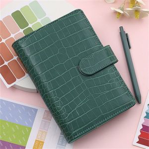 GONUUWGL Diary Agenda School Supplies 6 Ring PU Leather A6 Notebook Ring Binder Binder Cover Notepad Cover Notebook Cover Loose-Leaf Cover