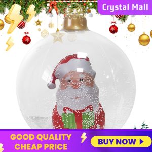 Holiday Inflatable Lighted Christmas Ball PVC Decorated Ornament for Celebrations and Home Decor
