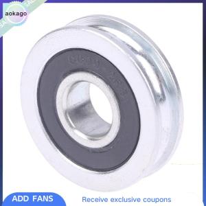 Aokago ลูกรอกลูกปืนร่องรูปตัวยู10x30x8มม. มีร่องล้อเว้าที่ไม่ได้มาตรฐานสำหรับลวดขนาดเส้นผ่านศูนย์กลาง5มม.