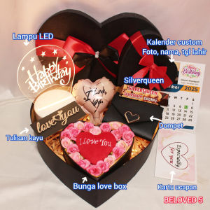 Barstore | Gifts Set Box Love Romantis - Hadiah Kado Aesthetic Romantis – Gift Box Love & Hampers Eksklusif untuk Momen Spesial Ulang Tahun Anniversary Wisuda – Hadiah Murah - Hadiah Unik Souvenir Pernikahan (BELOVED)