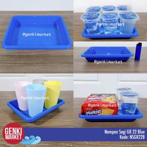 PAKET Nampan Segi GR 22 Nampan Plastik Tempat Saji Makanan Minuman Genki Market
