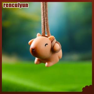 rencuiyun 4ชิ้นการ์ตูน capybara รูปปั้นหมูแมวเป็ดเรซิ่นรูปปั้นจิ๋วบอนไซภูมิทัศน์ขนาดเล็กของตกแต่งถังปลา