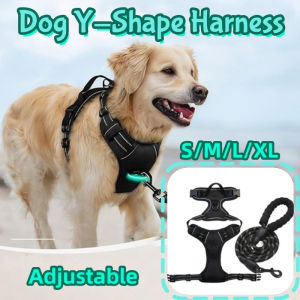 Dog Tactical Y-Shape Harness Adjustable Reflective Pet Chest Vest for Medium＆Large&Aggressive Dogs