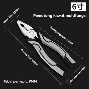 JACK HOME 9 inch Multipurpose Wire Cutters Tang Pemotong Kabel Multifungsi 9 inch/RVOSTR Tang Pemotong Kawat CRV Multifungsi Wire Cutter
