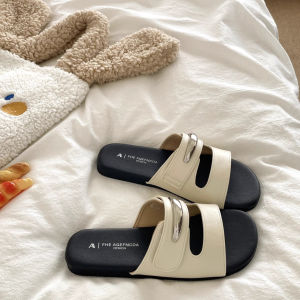 [FreeShipping] Womens metal buckle slide sandals 2026 summer fashion for outdoor wear suitable for pairing with skirts beach Velcro small sandals