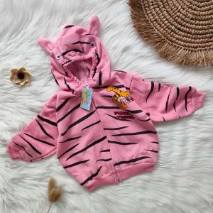 Jaket Bayi Fleece Motif Funny Tiger 0-12 Bulan