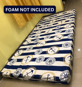 4 Inches Foam Cover 3 Sides Zipper (Balot) | Canadian Cotton - RANDOM DESIGN/COLOR