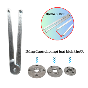 Cờ lê tay mở máy mài đa năng có thể điều chỉnh 180 độ khóa mở máy mài dùng được cho mọi cỡ máy