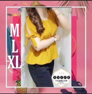Atasan Blouse Wanita Korean Trendy kekinian Remaja dan Dewasa bahan crinkle Airflow Premium Adem dan Lembut