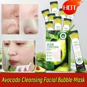 Complex Acid Avocado Cleansing Facial Bubble Mask Shrink Pores Bubble Mask Removing Blackheads