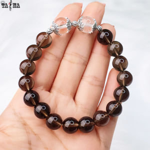 [XẢ KHO GIẢM SÂU] Vòng tay thạch anh khói kết hợp thạch anh trắng10mm mix charm bạc 925 cao cấp