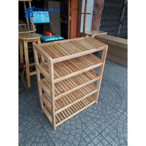 Kệ giày dép 5 tầng rộng 60cm kệ lắp ráp gỗ cao su