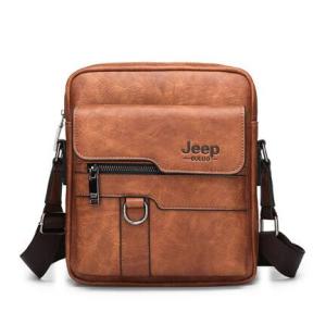 JEEP BULUO แบรนด์หรูผู้ชาย C Rossbody ของ Messenger กระเป๋าธุรกิจสบายๆกระเป๋าถือชายแยกหนังกระเป๋าสะพายความจุขนาดใหญ่