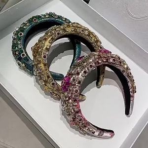 Baroque Thickened Sponge Headband for Women Elegant Rhinestone Hair Accessory for Wedding Party Daily Wear