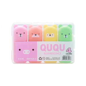 4/5/6 màu sắc phim hoạt hình bút ghi nhớ đáng yêu Highlighter Markers Bút huỳnh quang Kinh Thánh Bút Đánh Dấu đồ dùng học tập