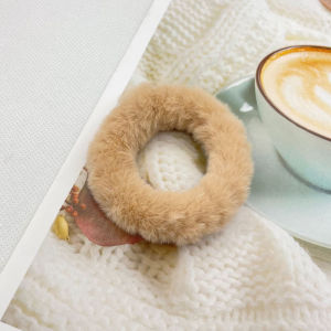 🔥Cute plush hair rope head rope  Korea Hair Accessories High Elastic Hair Rope female ponytail ball head simple temperament hair ring LovelylifeFu👍