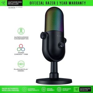 Thiết bị thu âm Razer Seiren V3 Chroma - RGB USB Microphone with Tap-to-Mute_Mới hàng chính hãng