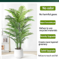 【Free flower pots】95cm 24PCS Artificial Palm artificial plants lutescens plastic plantst Tall Plants potted green palm leaves monstera home garden living room bedroom. 