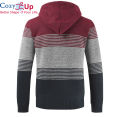 Áo Khoác Lông Cừu Cozy Up Cho Nam, Áo Len Kẻ Sọc Lót Lông Có Mũ Dày Ấm Áp Mùa Đông. 