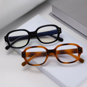 Modern Retro Small Frame Square Glasses Semi-rimless Glasses Fashion