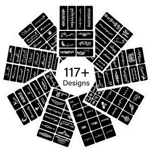 10 Temporary Tattoo Stencils 94 PCS Stencils Realistic Tattoo Stencils for Face Body Art Painting for Women Men Adults Kids
