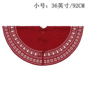 92cm Váy cây thông Noel thảm cây thông Giáng sinh retro hình bông tuyết quà tặng trang trí ngày lễ