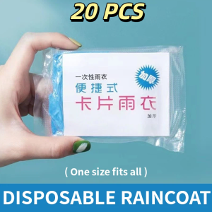BUY 10 TAKE 10 Disposable Raincoat 20PKS RainCard Portable Waterproof Rain Poncho For Travel Outdoor