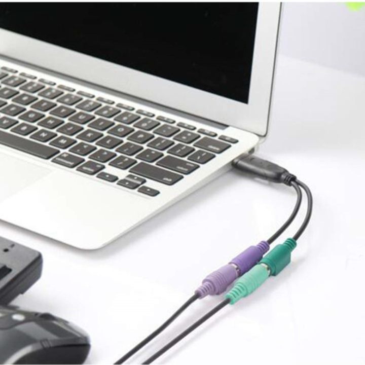 HXPUZM Round Head Support Output PC Splitter Usb To Ps2 Usb Male To