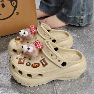 [Free Shipping] WomenS Thick-Soled Cute And Fashionable Clogs Comfortable And Versatile Outdoor Sandals Soft-Soled Non-Slip Beach Sandals