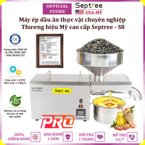 Máy ép dầu ăn thực vật Nóng và Lạnh chuyên nghiệp thương hiệu Mỹ Septree S8 1450W - Năng suất 6-10kg/giờ - Bảo Hành 12 Tháng