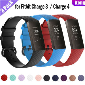 3 Pcs Silicone Strap For Fitbit Charge 3 Charge 4 Quick Release Wristband Strap Loop For Fitbit Charge 3 SE