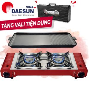 Bếp Ga Mini Maxsun MSD-5800S - Công Suất 2200W | Hai Đầu Đốt | Chảo Nướng Chống Dính | Hàng Chính Hãng | Bảo Hành 12 Tháng
