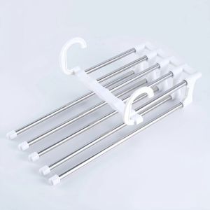 5 in 1 Stainless Steel Retractable Clothes Pants Trousers Hanger Magic Hanger Tudung Hanger 多功能裤架
