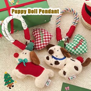 MKEB ตุ๊กตาลูกสุนัข จี้ตุ๊กตาลูกสุนัข มัลติฟังก์ชั่ ตุ๊กตาผ้าพลัฌ พวงกุญแจแบบห้อย การ์ตูนลายการ์ตูน พวงกุญแจรูปกุญแจ ของขวัญสำหรับเด็ก