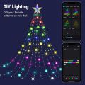 Smart Christmas Tree Lights with Ring Indoor Outdoor, 6.6FTx16 String 320 LED APP & Remote Control DIY Color Changing Christmas Tree Ring Lights Timing Music Sync for Christmas Tree Decorations. 