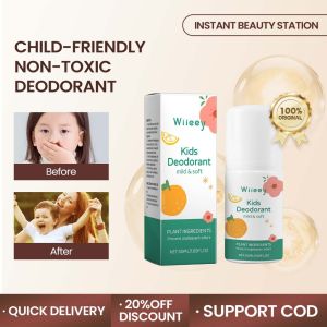 Wiieey Kids Deodorant 50ml Underarm Roller Ball Mild Friendly Anti Odor Kids Scented Stick..