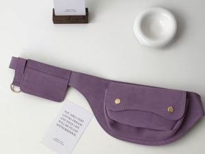 Korean new niche design pocket belt bag fashionable waist bag suede multi-functional belt accessory