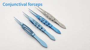 KITA 1pcs Titanium Ophthalmic Conjunctiva Forcep Eye Tweezers tool Ophthalmic Surgical Forceps