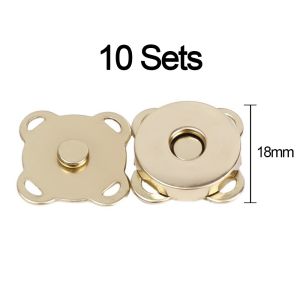 10Pcs 14/18Mm Snap Button Set Magnetic Snap Button Hand-Sewn Snap Button For Leather Diy Accessories